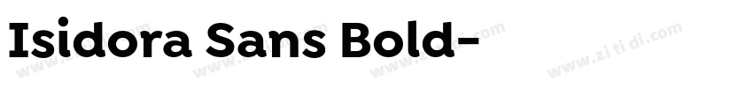 Isidora Sans Bold字体转换